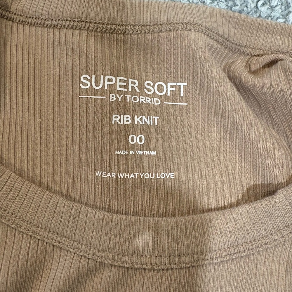 Torrid Tan Ribbed Tank Top